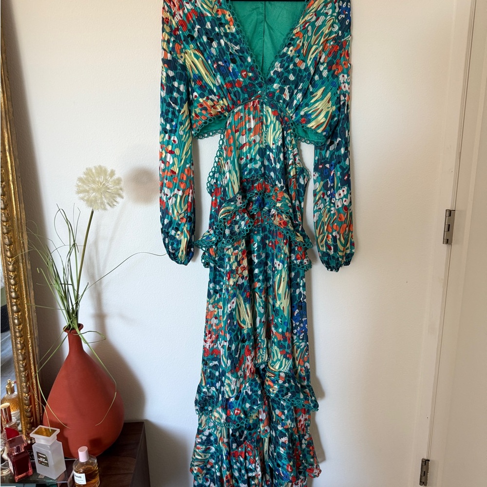 Nasty Gal Multicolor Floral Long Sleeve Dress